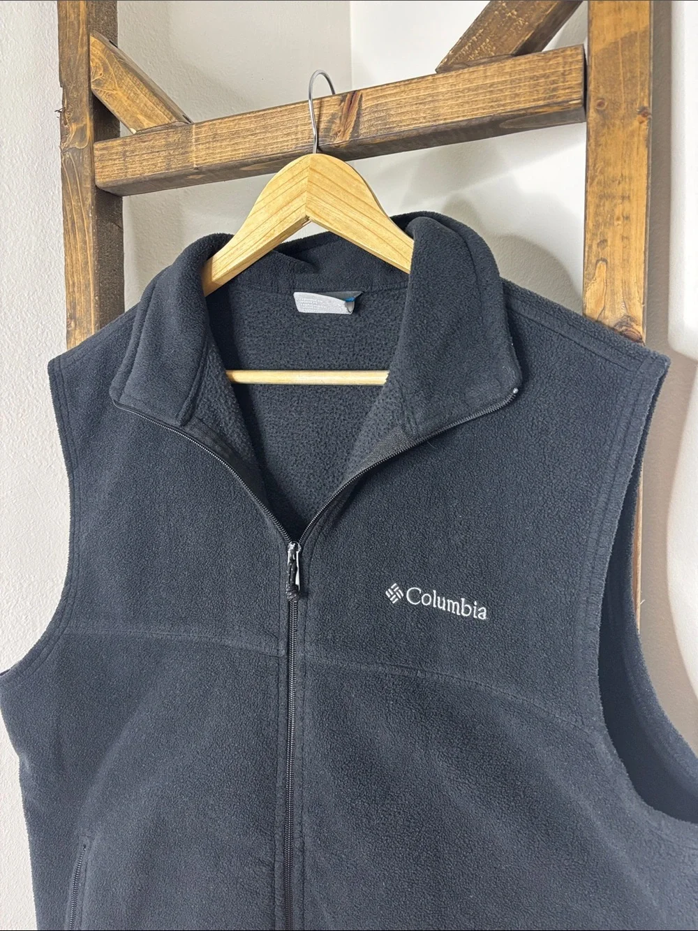 Columbia Black Men's Fleece Vest - Full Zip